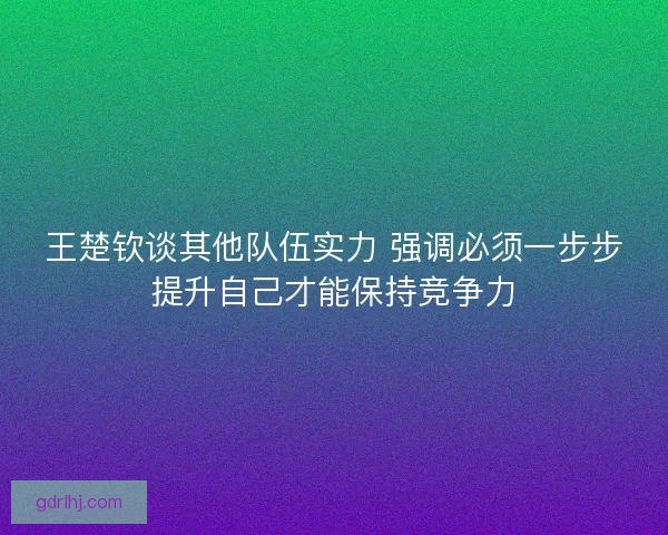 王楚钦谈其他队伍实力 强调必须一步步提升自己才能保持竞争力